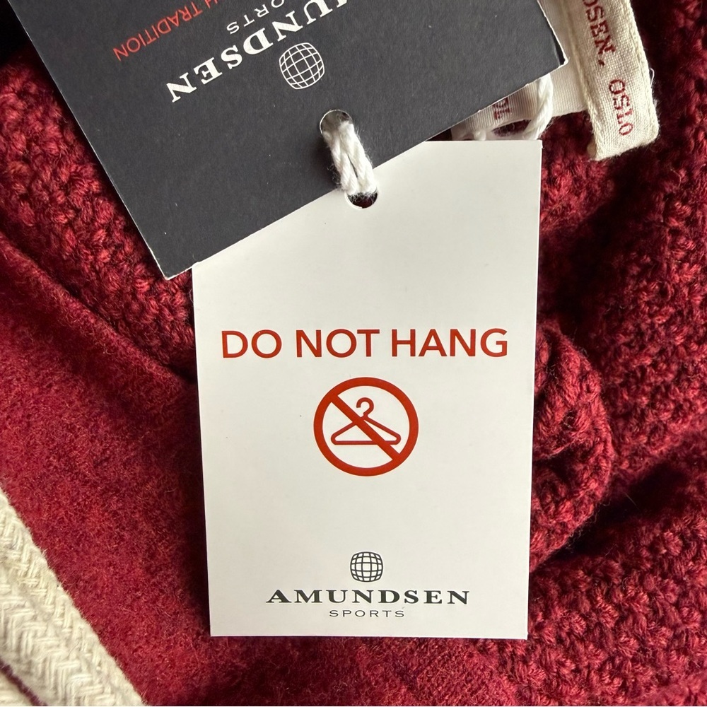 AMUNDSEN 100% Merino Wool Lace Up Hoodie Women's L - Picture 12 of 12